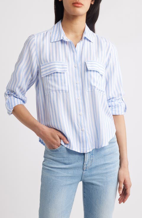 Fallon High-Low Button-Up Shirt