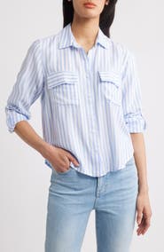 beachlunchlounge Fallon High-Low Button-Up Shirt