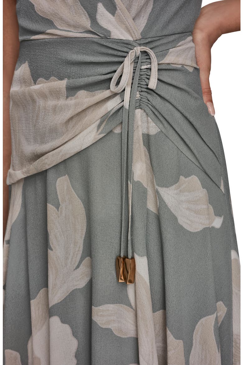 Faux Wrap Midi Dress, Alternate, color, WEATHERED SAGE MULTI