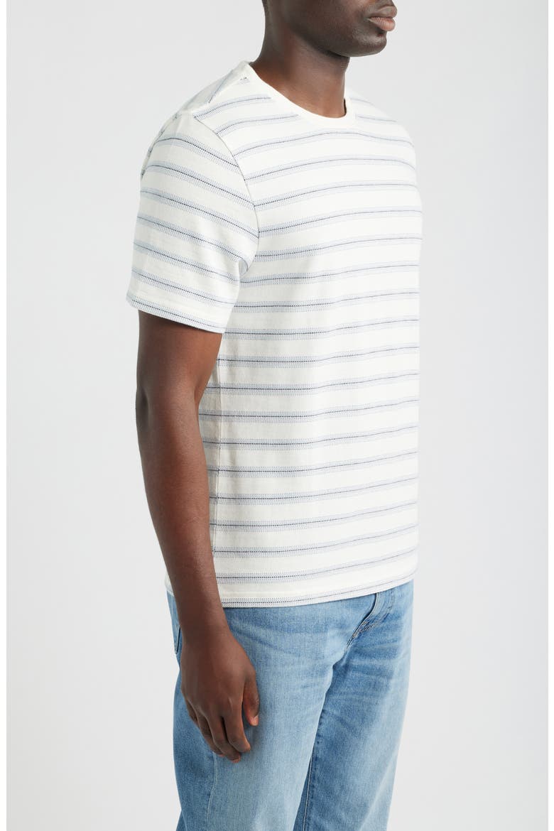 Dean Stripe Organic Cotton T-Shirt, Alternate, color, ECRU / BLUE