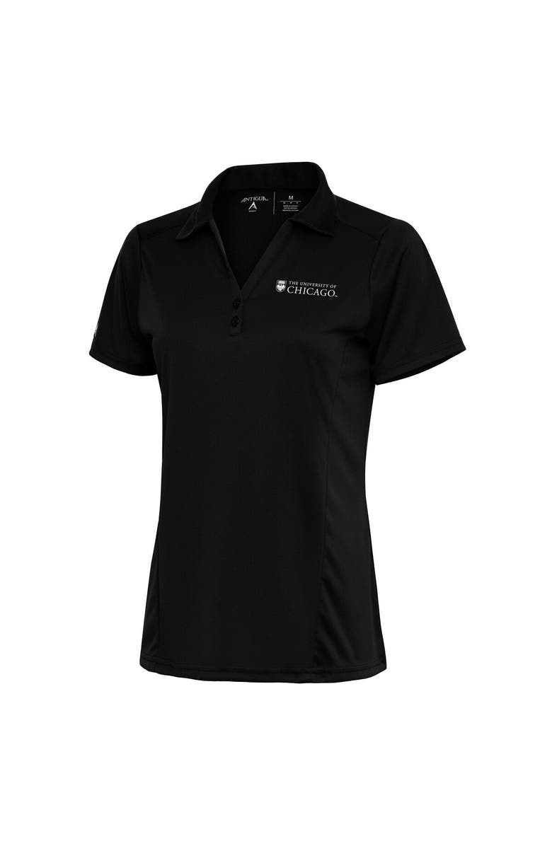 ANTIGUA Women's Antigua Black UChicago Maroons Tribute Polo, Main, color, 