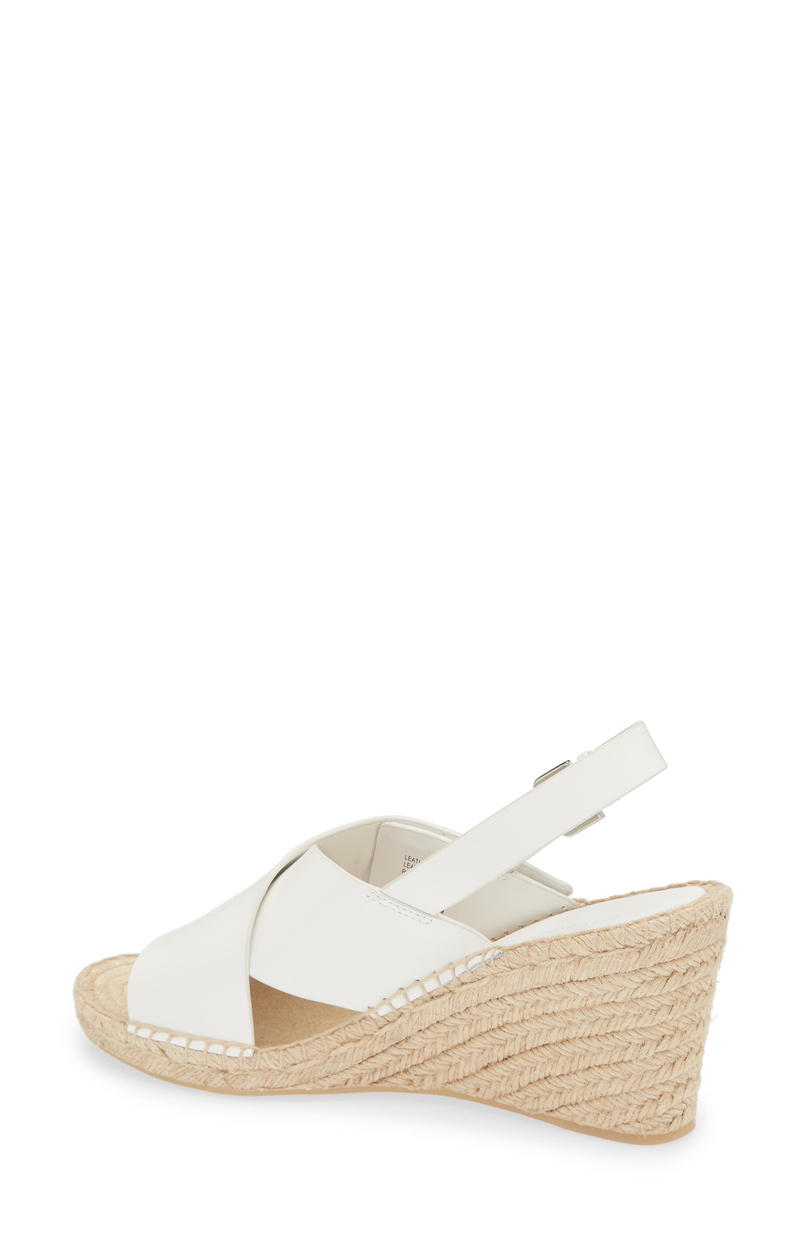 Turnlock Espadrille Slingback Platform Wedge Sandal, Alternate, color, WHITE