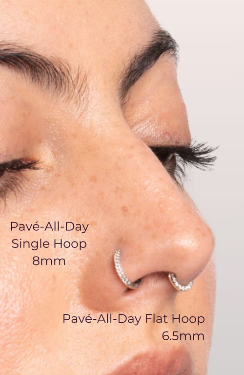 Seed2stone Pavé-all-day Flat Hoop In Silver