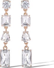 Jessica Simpson Crystal Cascade Statement Earrings