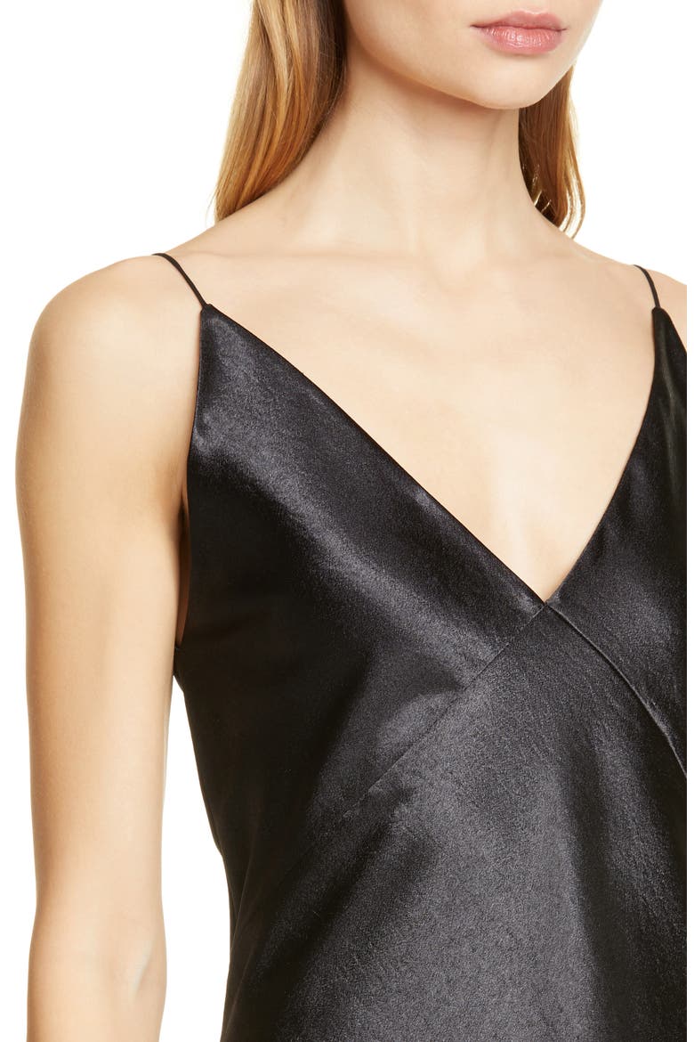 V-Neck Bias Camisole, Alternate, color, BLACK