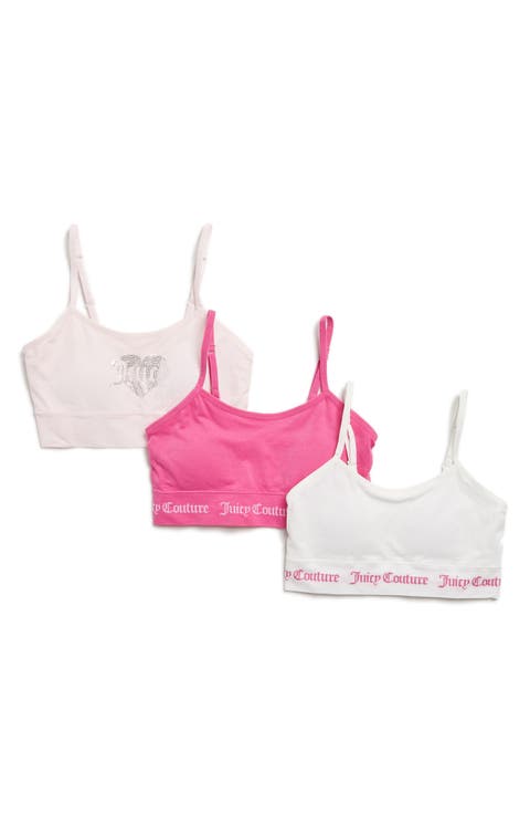 Kids' Rhinestone 3-Pack Bralettes (Big Kid)