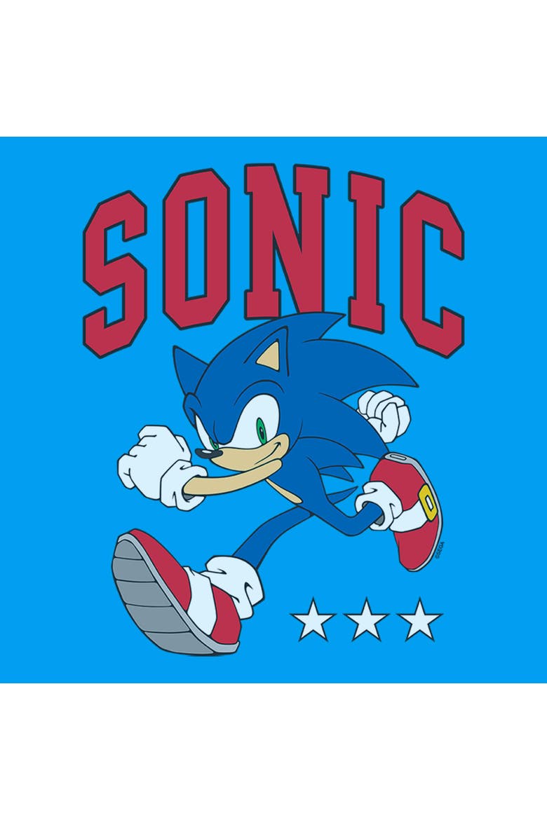 Boys Sonic the Hedgehog Three Stars Running T Shirt, Alternate, color, Sapphire