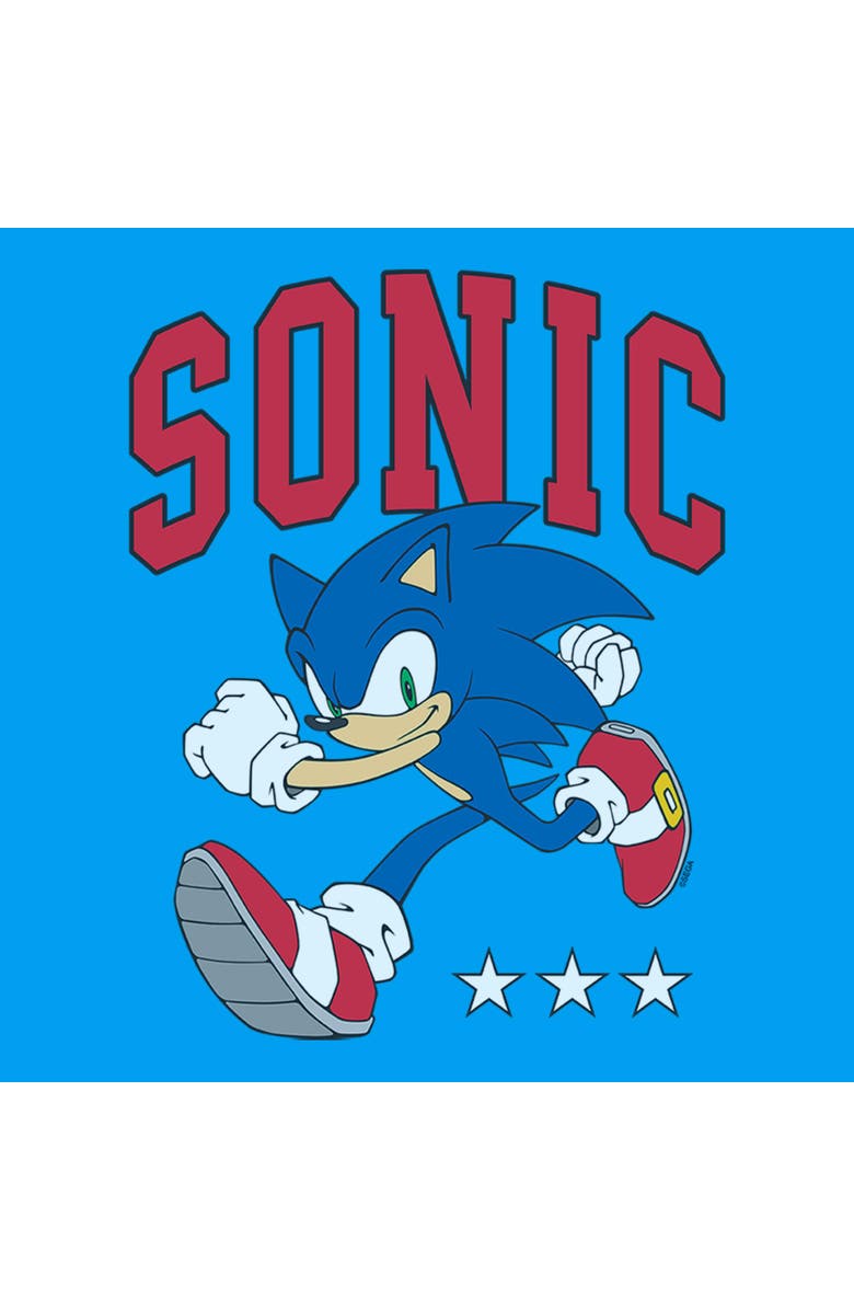 Sonic the Hedgehog Boy's Sonic the Hedgehog Three Stars Running Graphic T-Shirt, Alternate, color, Sapphire