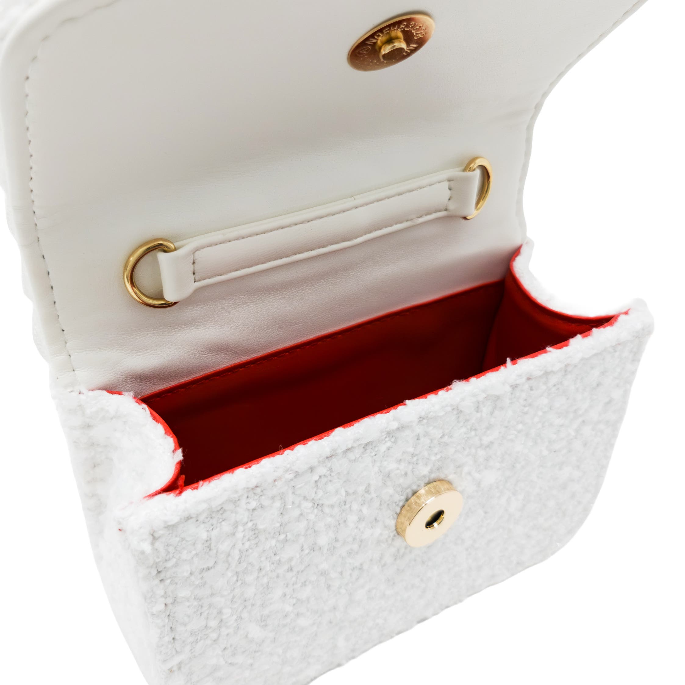Puttisu Royal Camellia Pearl Tweed Handbag, Alternate, color, Ivory Pearl