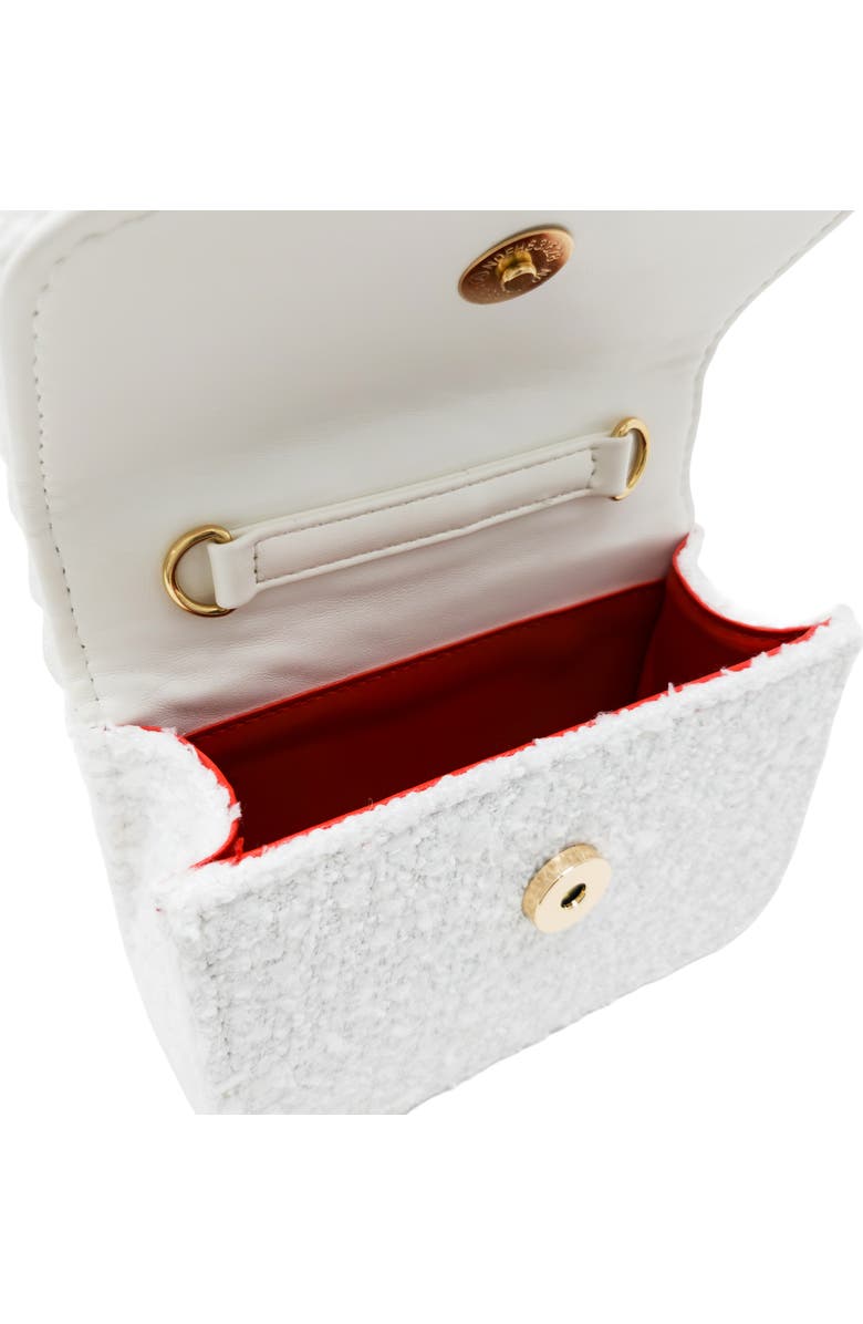 Puttisu Royal Camellia Pearl Tweed Handbag, Alternate, color, Ivory Pearl