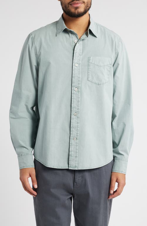 Treasure & Bond Lived In Cotton Button-up Shirt In Grey Blue