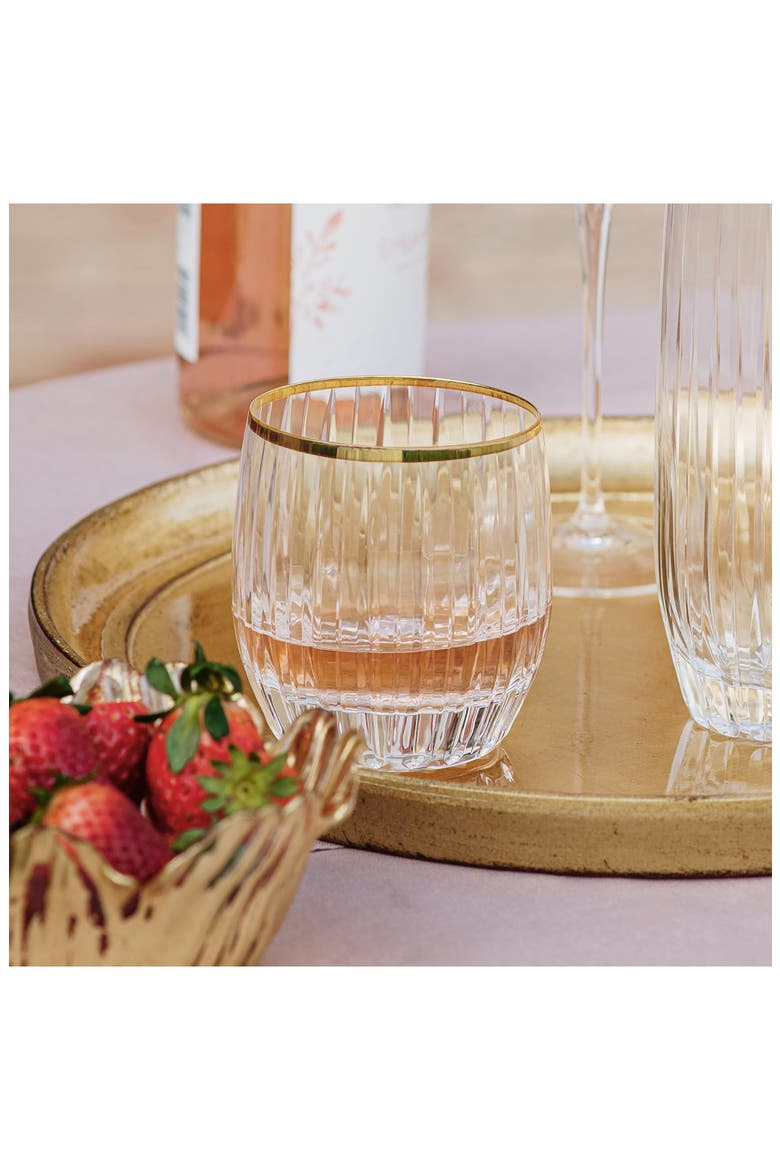 Natalia Double Old Fashioned Glass, Alternate, color, GOLD
