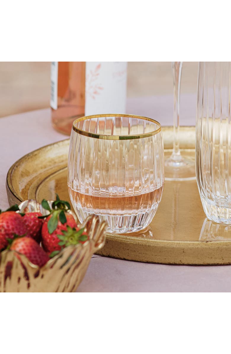 VIETRI Natalia Double Old Fashioned Glass, Alternate, color, Gold