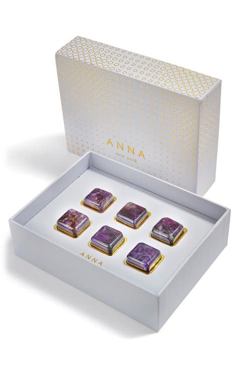 Vida Amethyst Set of 6 Whisky Gems