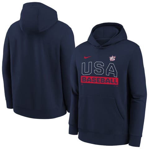 Youth Nike  Navy USA Baseball 2026 World Baseball Classic Club Fleece Hoodie