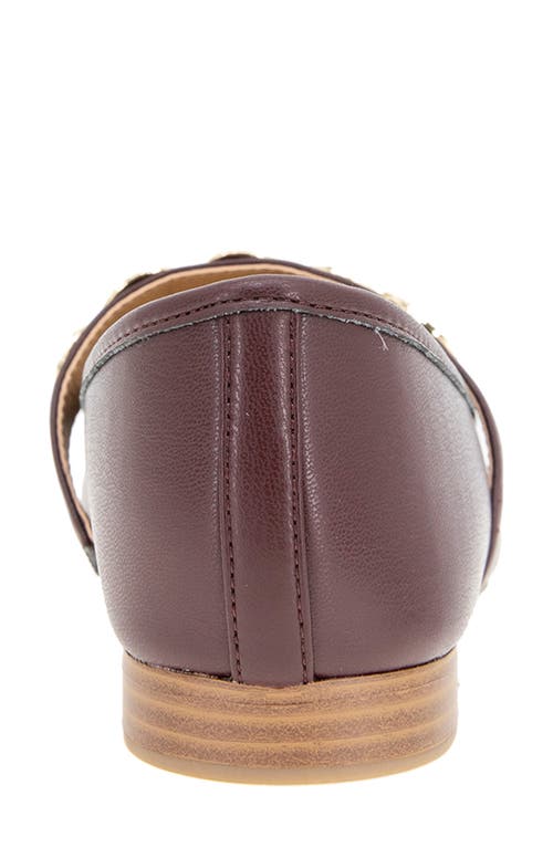 Kensie Eliane Mary Jane Flat In Burgundy