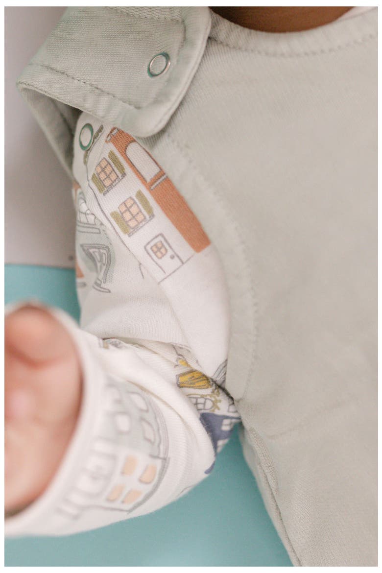 Organic Cotton French Terry Overalls, Alternate, color, SOFT SEA