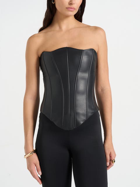 Scarlett Leather Lace Up Corset