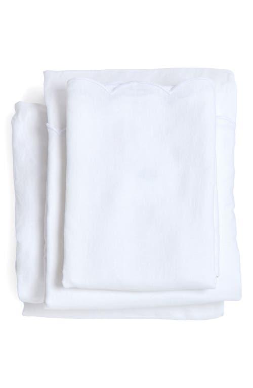 Pom Pom At Home Kelly Linen Sheet Set In White