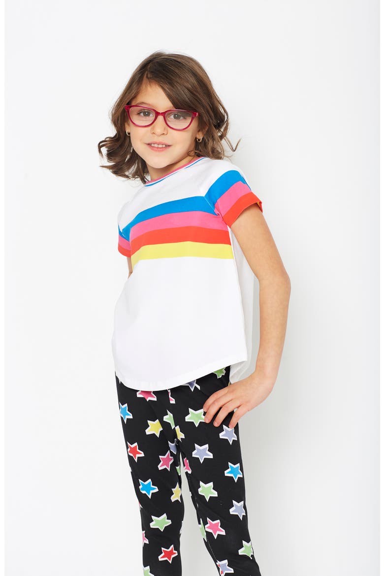 Kim Stripe Organic Cotton T-Shirt, Alternate, color, OPTIC WHITE