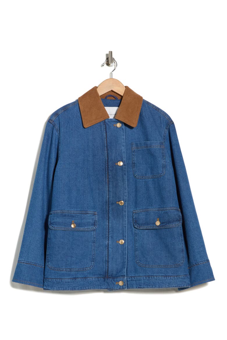 Relaxed Fit Barn Jacket, Alternate, color, MEDIUM WASH