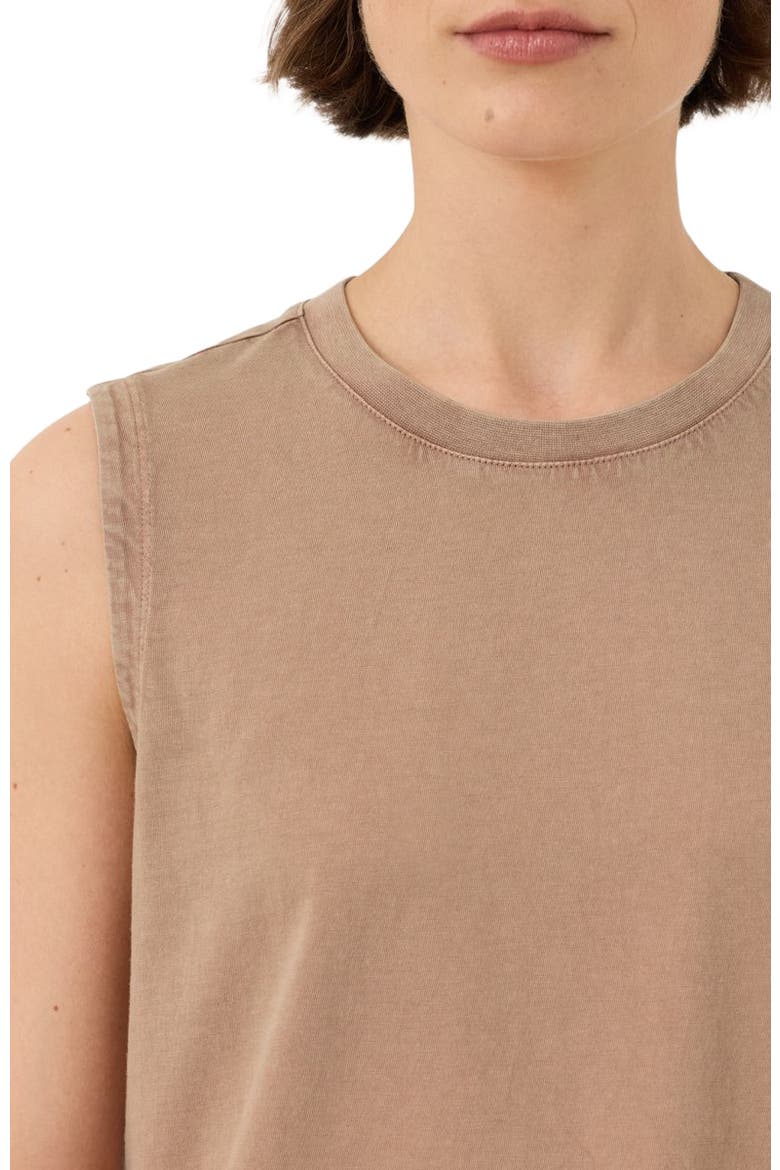 Organic Cotton Vintage Jersey Relaxed Tank, Alternate, color, Washed Driftwood Brown