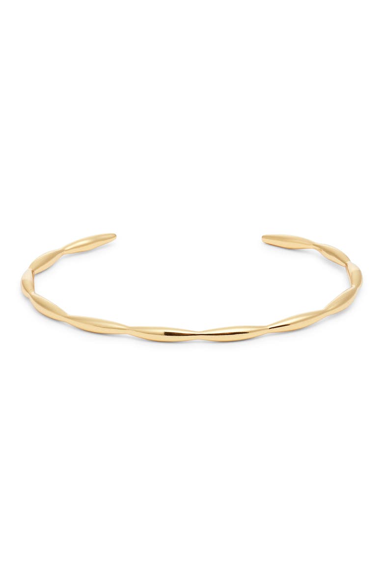 Twist Cuff Bracelet, Main, color, 14K GOLD PLATED