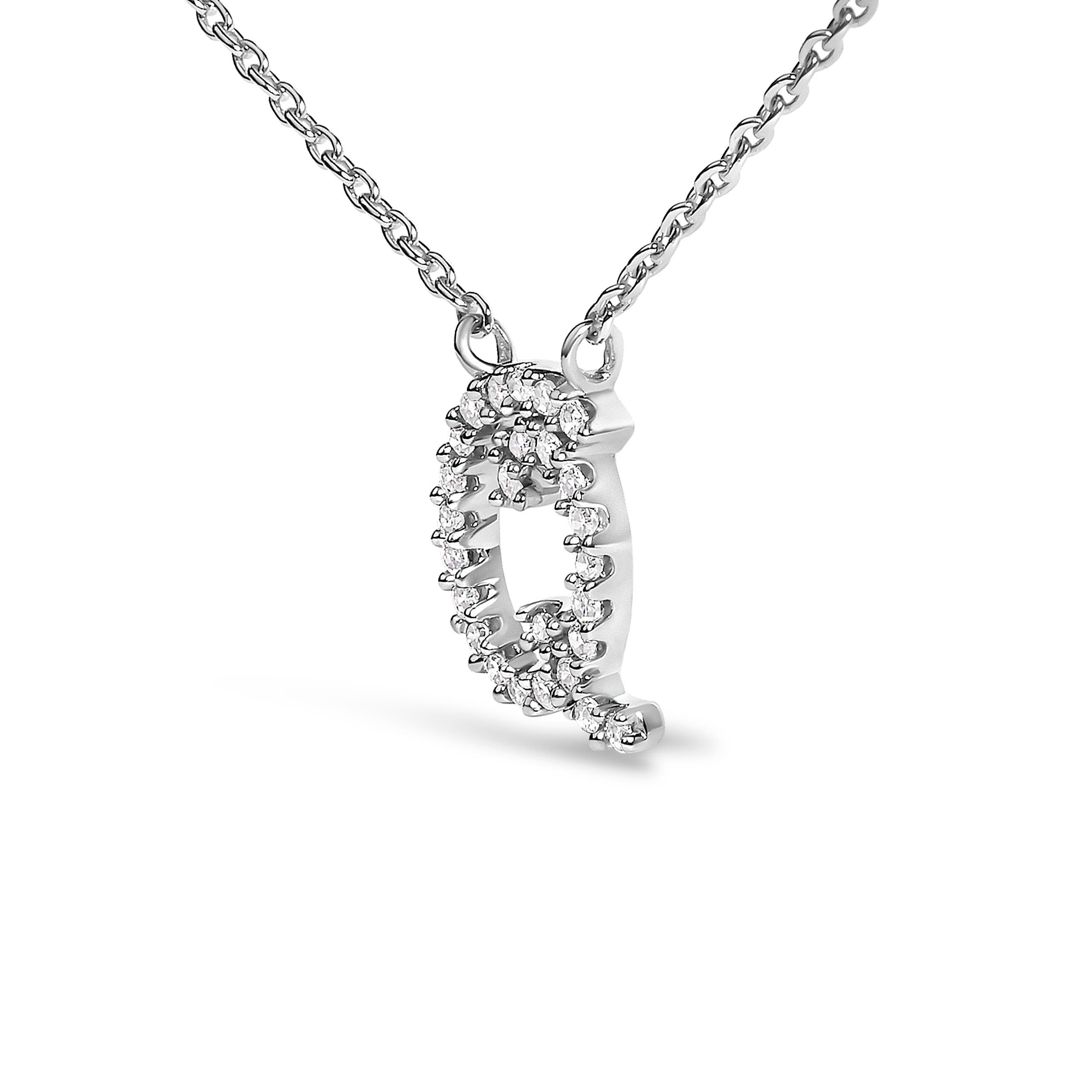 Haus of Brilliance 10K Gold Diamond Accent A-Z Initial Script Style ...