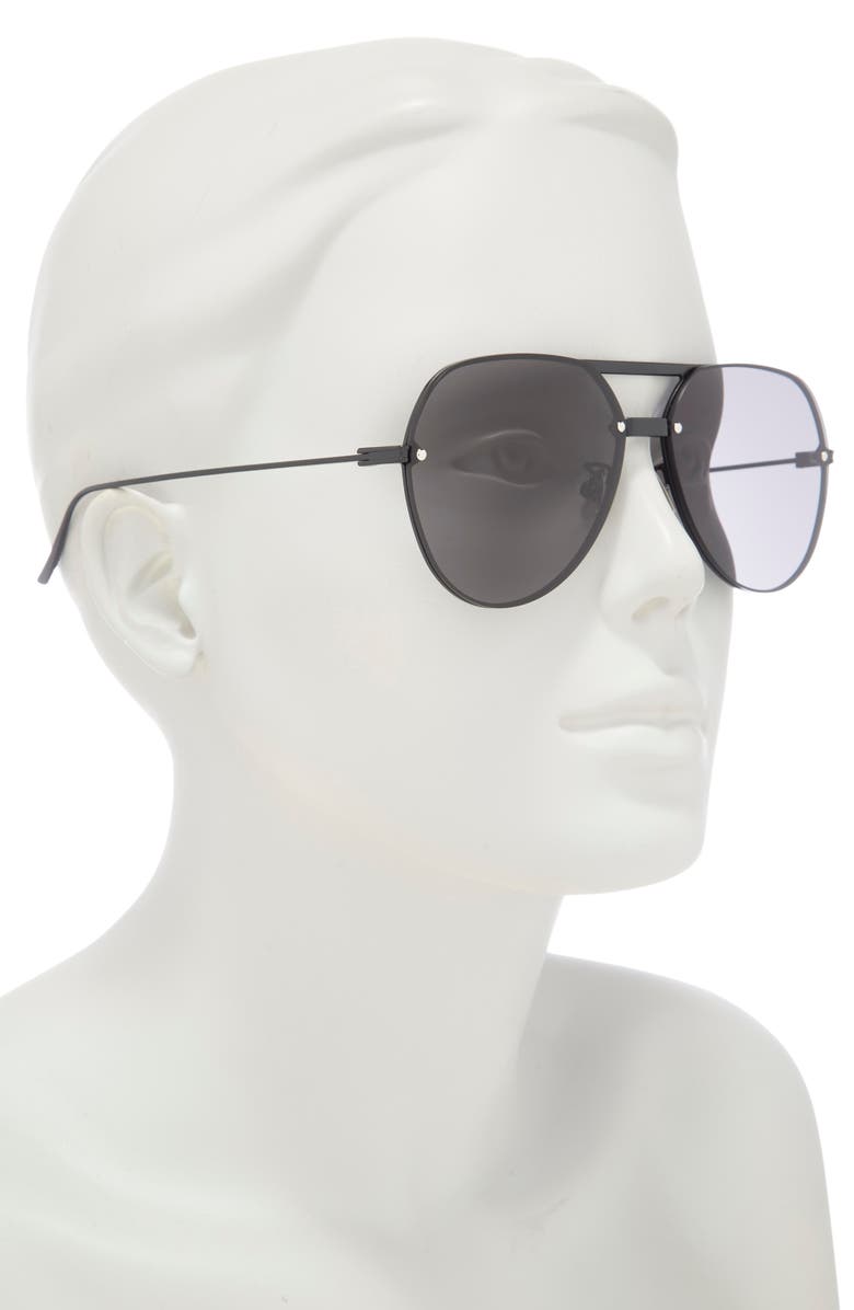 Bottega Veneta 61mm Aviator Sunglasses, Alternate, color, 