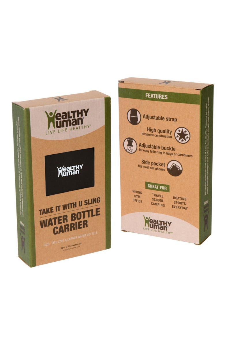 Healthy Human Water Bottle Take Me With U Sling, Alternate, color, Black