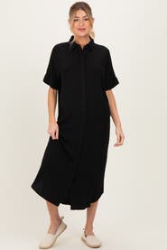 PinkBlush Button Down Midi Shirt Dress