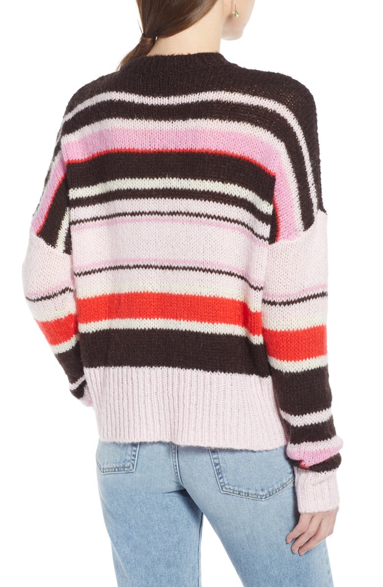 Something Navy Stripe Sweater, Alternate, color, 