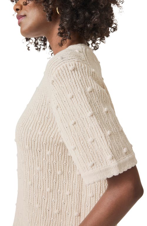 Splendid Eliza Short Sleeve Sweater In Moonstone