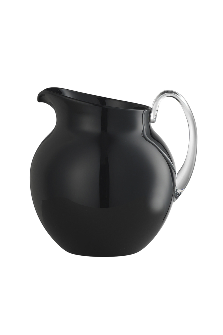 Palla Glaze Pitcher, Main, color, BLACK
