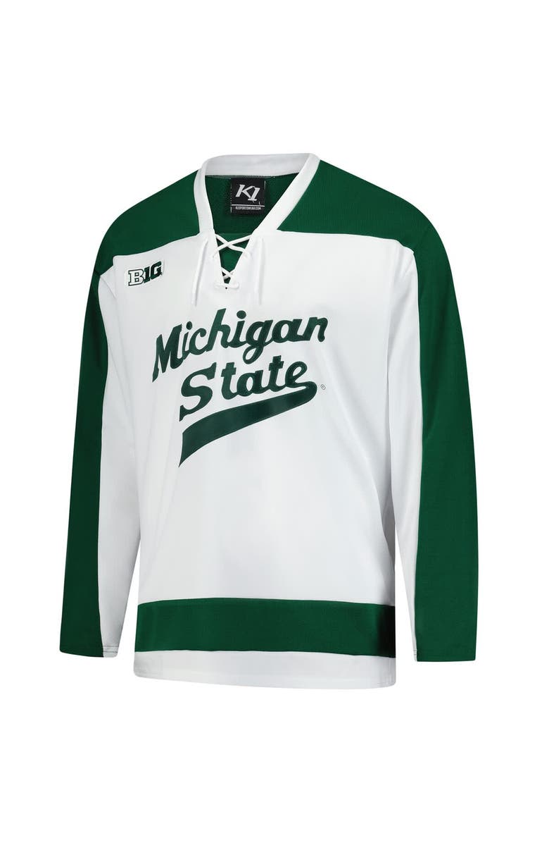 K1 SPORTSWEAR Men's White Michigan State Spartans Home Replica Hockey Jersey, Alternate, color, White