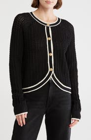 Lucky Brand Cotton Blend Sweater Jacket