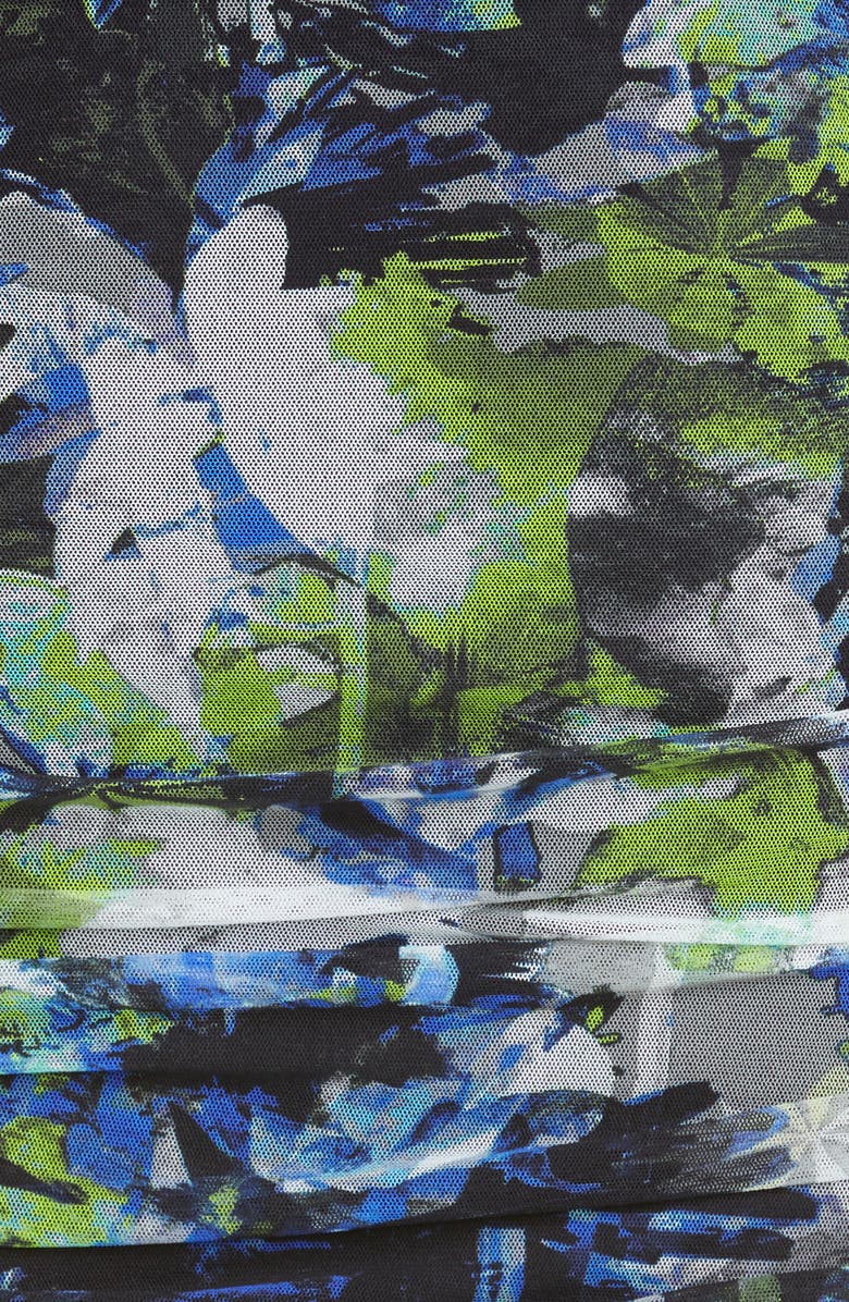 Fuzzi Floral Ruched Long Sleeve Dress, Alternate, color,