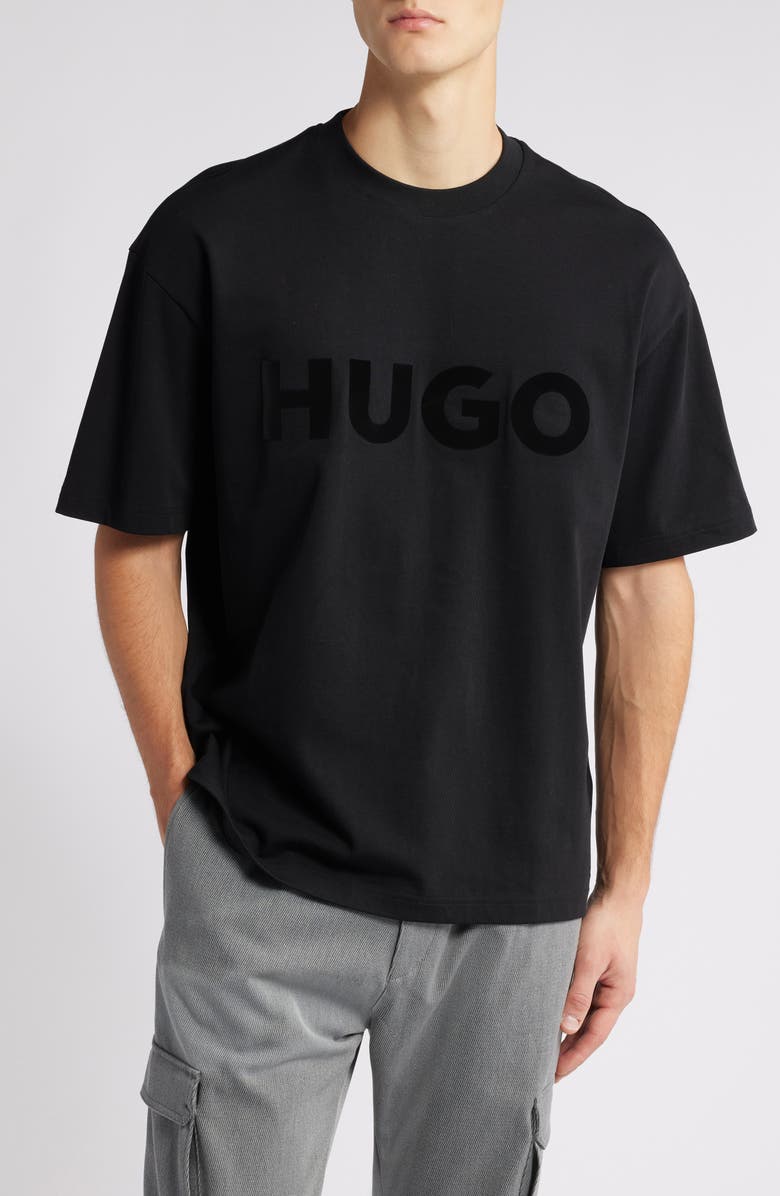 HUGO Dinkee Oversize Logo Graphic T-Shirt, Main, color, 
