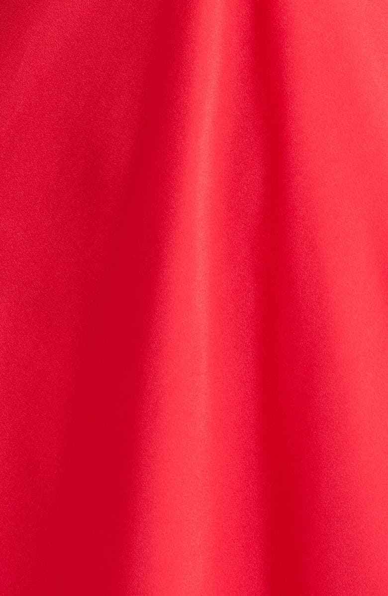 Bluebella Lavanya Luxe Satin Short Chemise, Alternate, color, Red/ Black/ Sheer