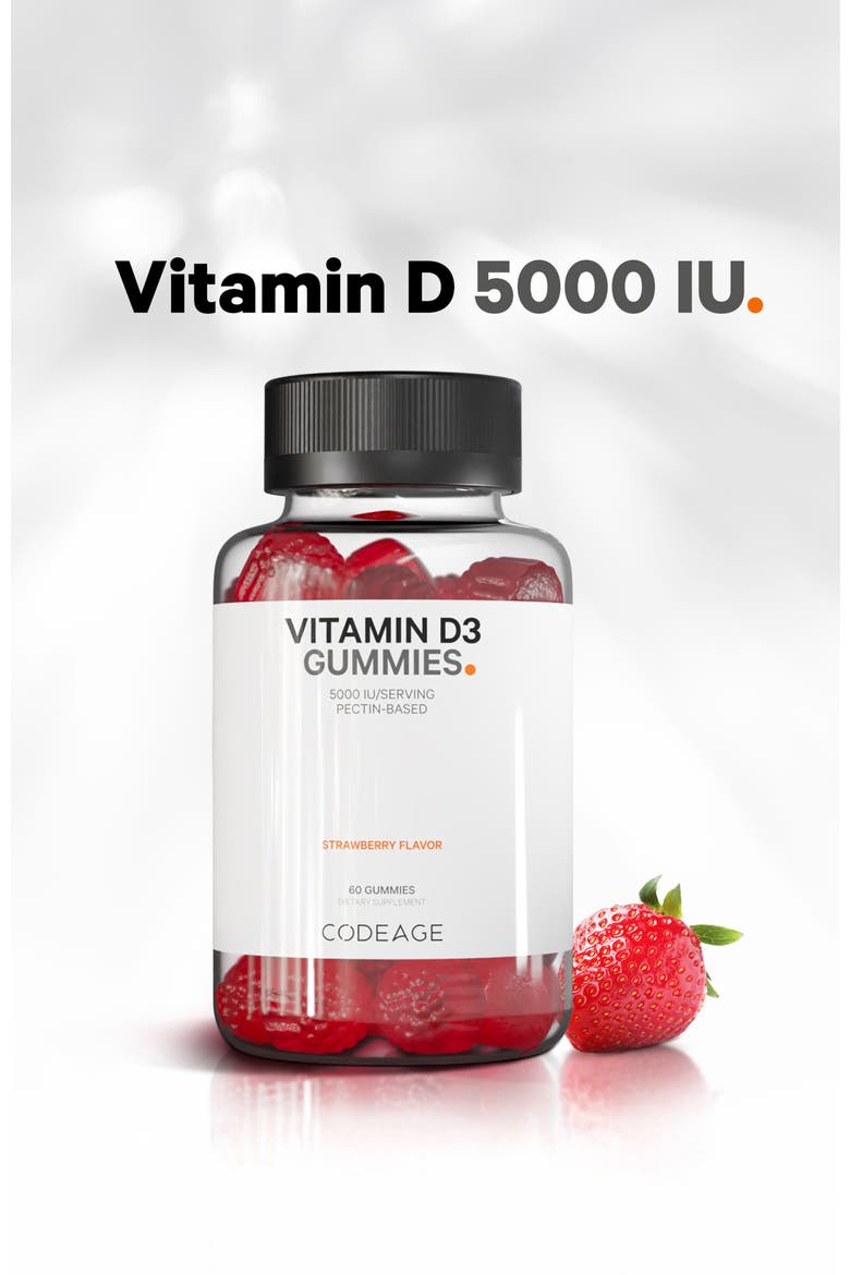 Vitamin D3 Gummies - Vitamin D 5000 IU Supplement, Alternate, color, White