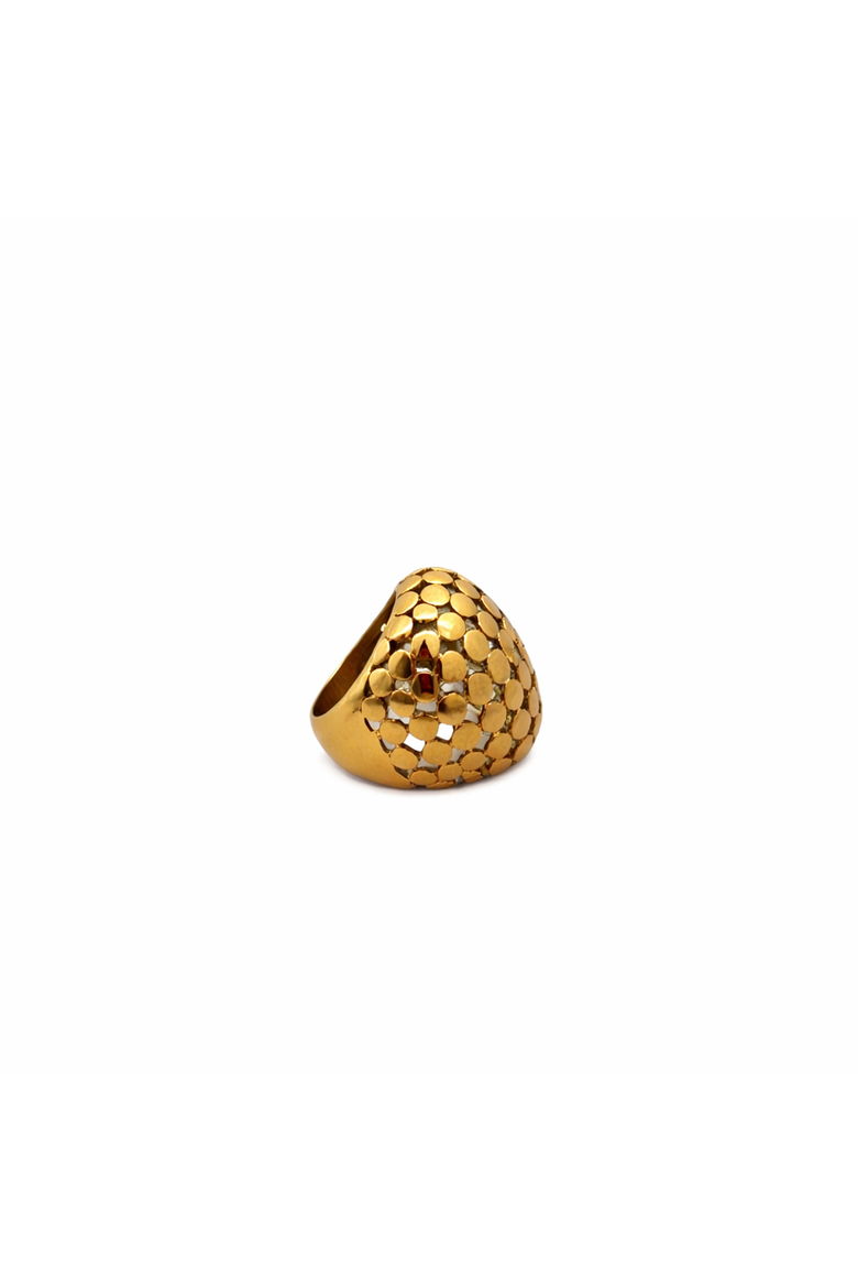 Textured Dome Statement Ring, Alternate, color, yellow
