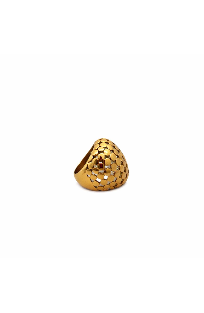 Gemini Jewelry Textured Dome Statement Ring, Alternate, color, Yellow