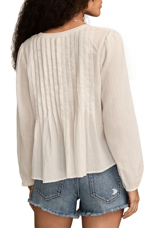 Lucky Brand Ruffle Tie Front Top In Multi