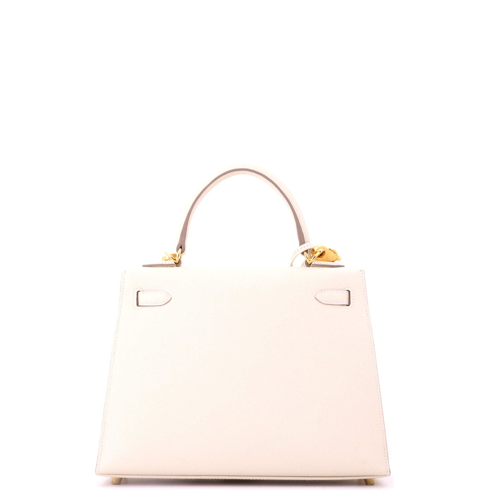 Pre-Owned Hermes Kelly Handbag Light Epsom with Gold Hardware 25, Alternate, color, Nata