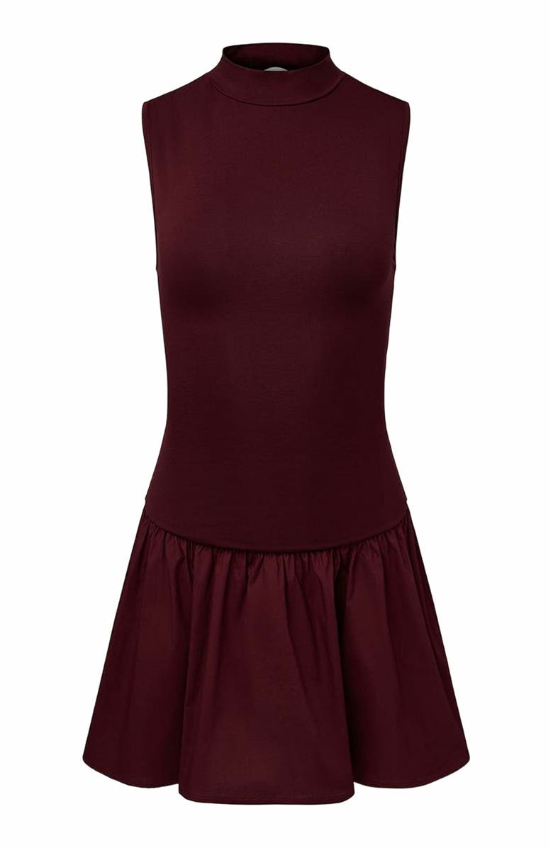 WeWoreWhat Mockneck Dress, Main, color, Eggplant