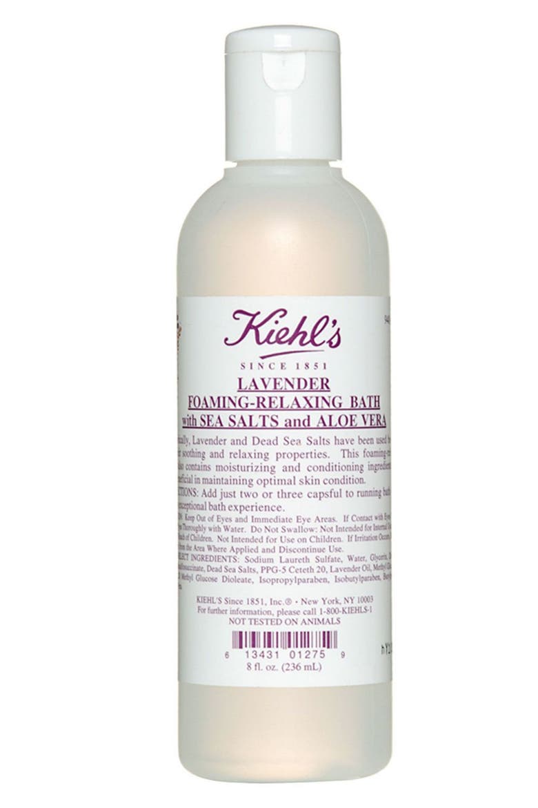 Foaming-Relaxing Bath with Sea Salts & Aloe Vera, Main, color, NO COLOR