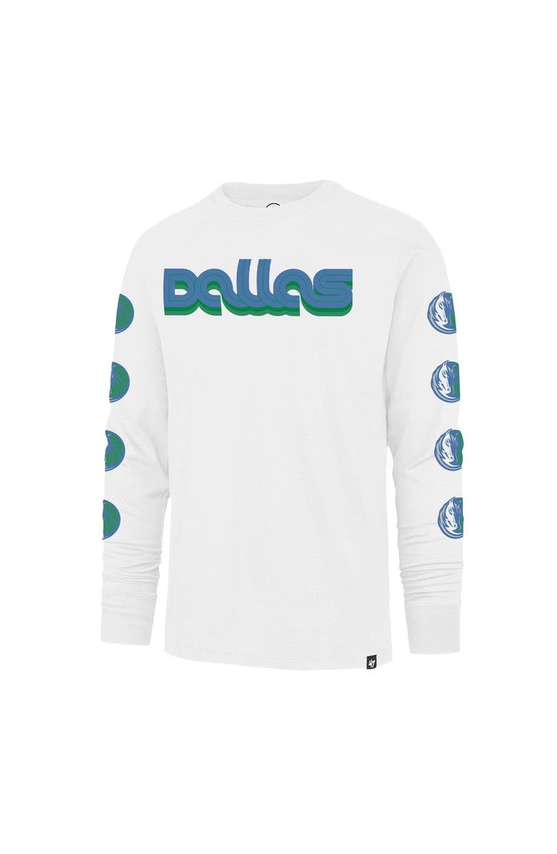 '47 Men's '47 White Dallas Mavericks City Edition Downtown Franklin Long Sleeve T-Shirt, Alternate, color, 