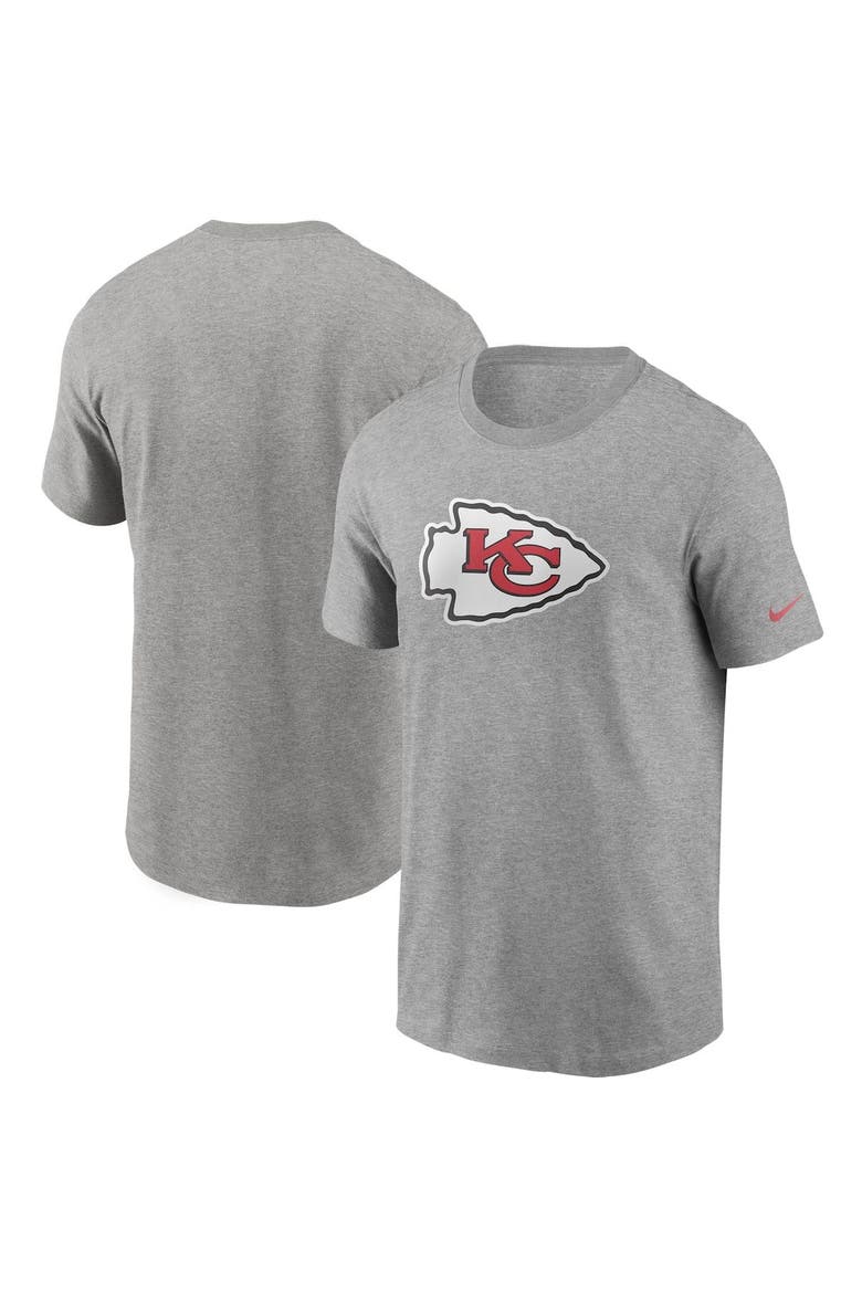 Men's Nike Heathered Gray Kansas City Chiefs Primary Logo T-Shirt, Main, color, Heather Gray