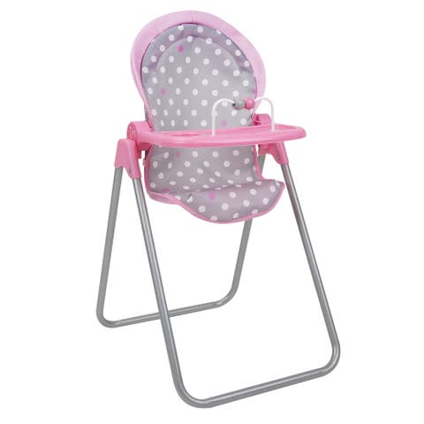 Cotton Candy Pink Foodie Doll Highchair Fits Dolls Up to 21"
