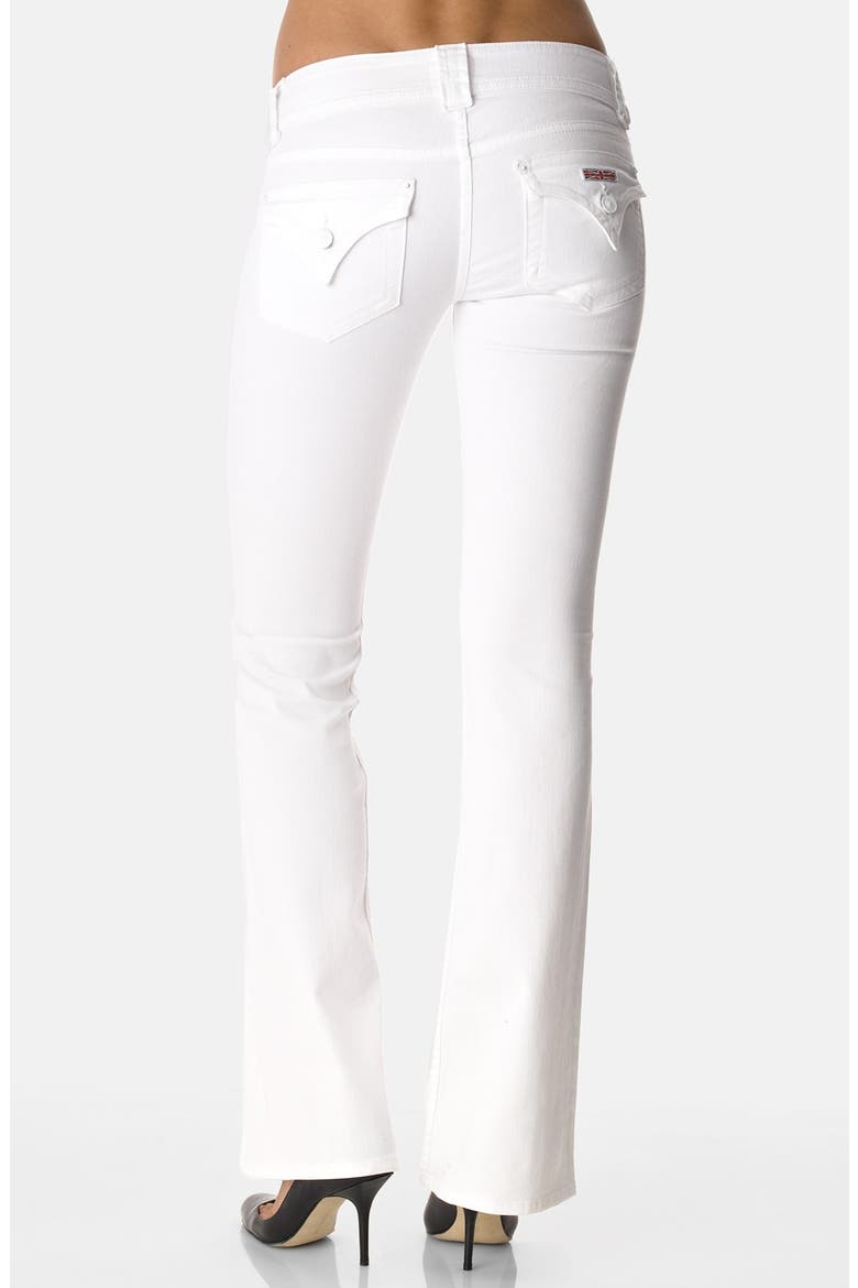 Signature Flap Pocket Bootcut Stretch Jeans, Alternate, color, WHITE